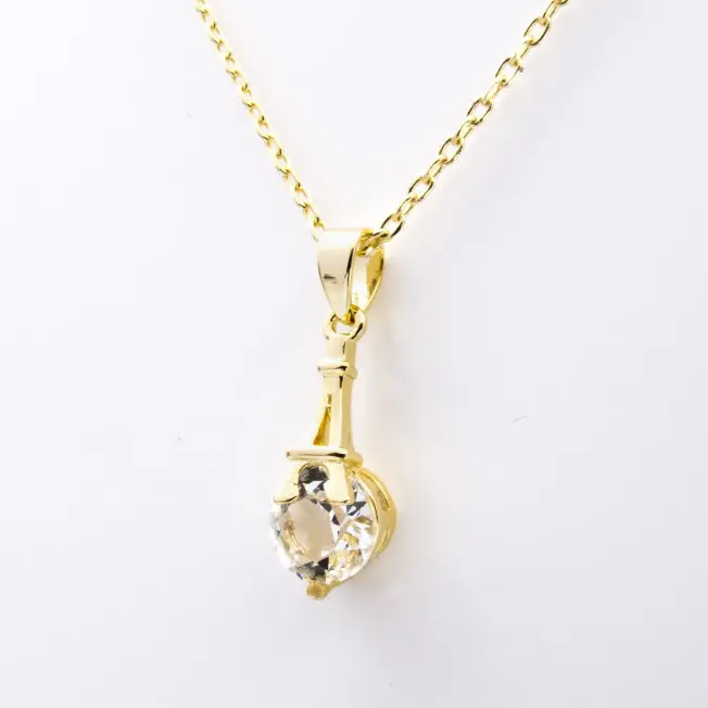 Pendentif Tour Eiffel Doré - Swarovski® Elements
