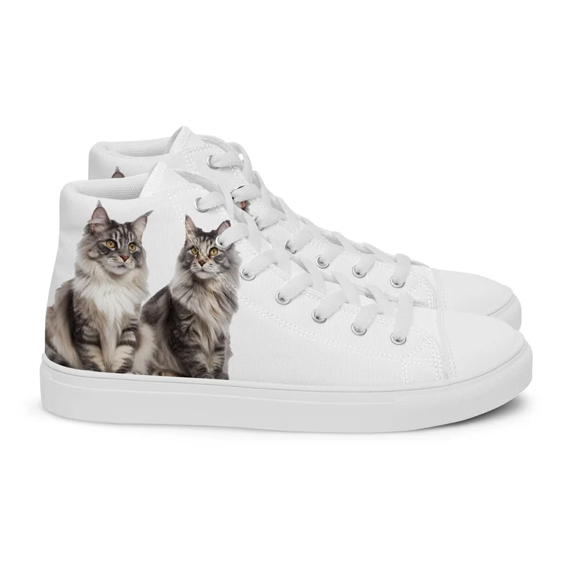 Baskets hautes en toile femme Maine Coon