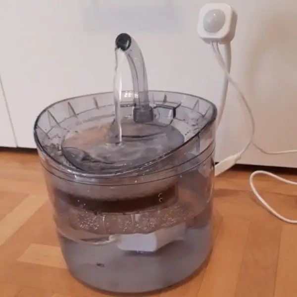 Fontaine à eau intelligente pour chat avec détecteur de mouvement