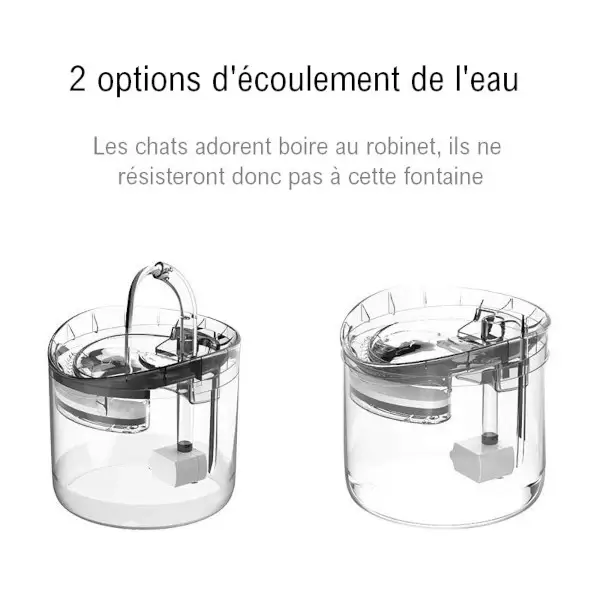 Fontaine à eau intelligente pour chat avec détecteur de mouvement