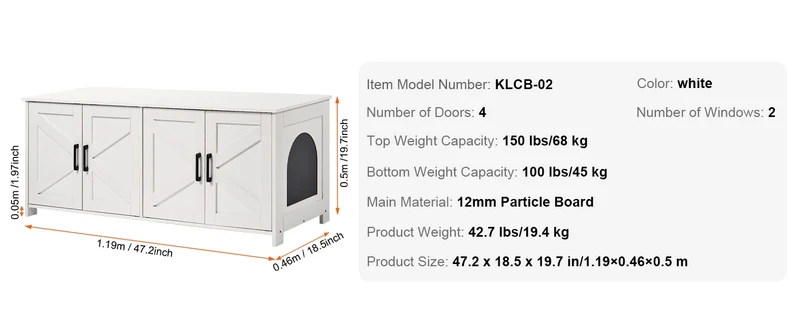 Meuble pour Litière de Chat