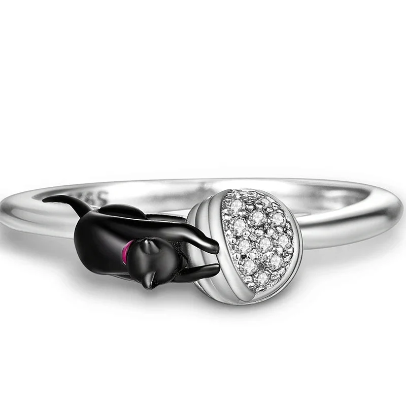 Bague Féline en Argent Unique