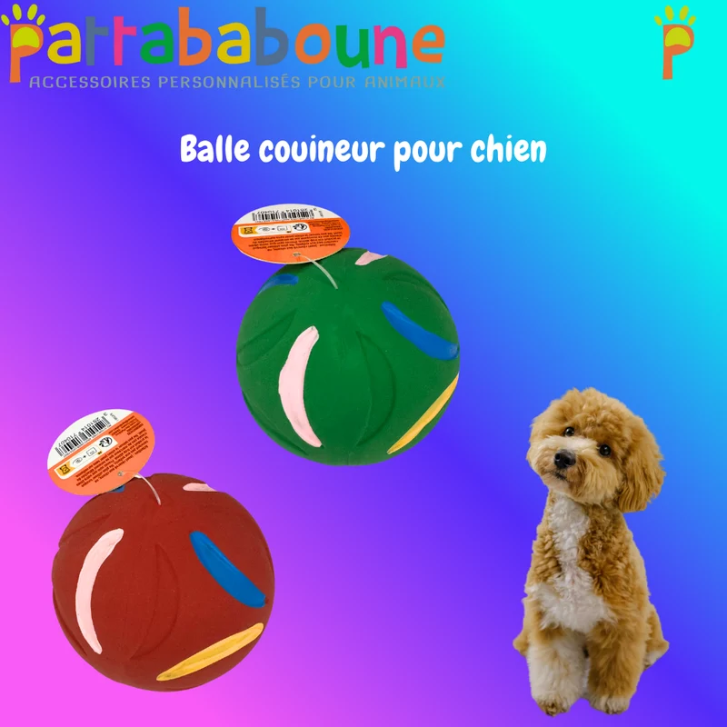 Jouet balle couineur pour chien