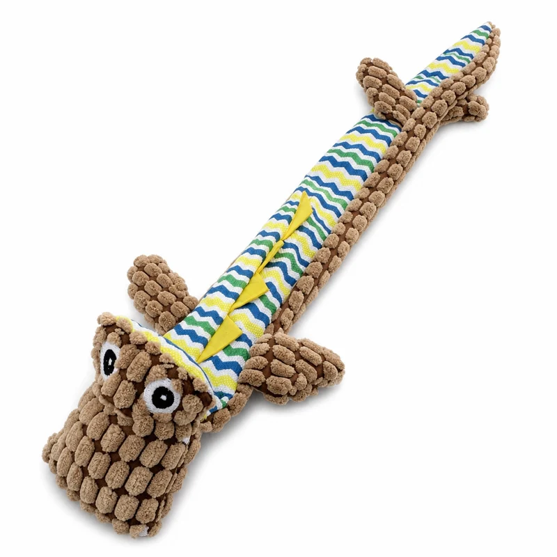 Grande peluche crocodile couineuse pour chien - 50 cm