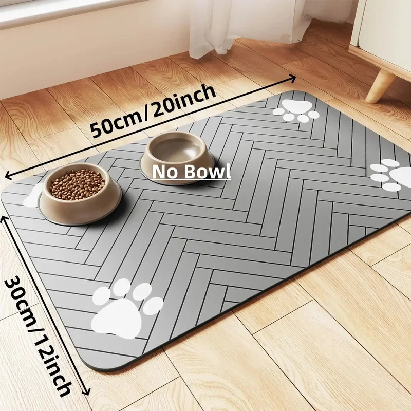 Grand tapis gamelle chien