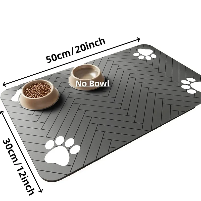 Grand tapis gamelle chien