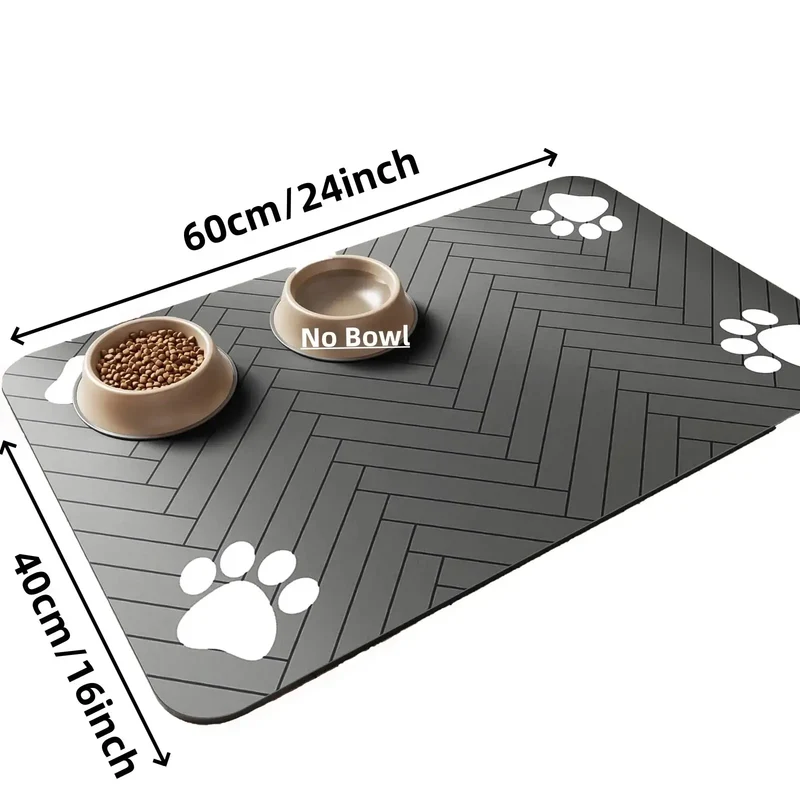 Grand tapis gamelle chien