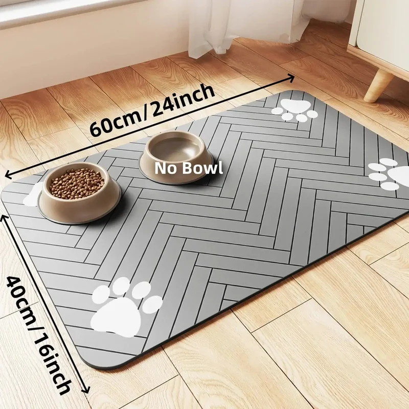 Grand tapis gamelle chien