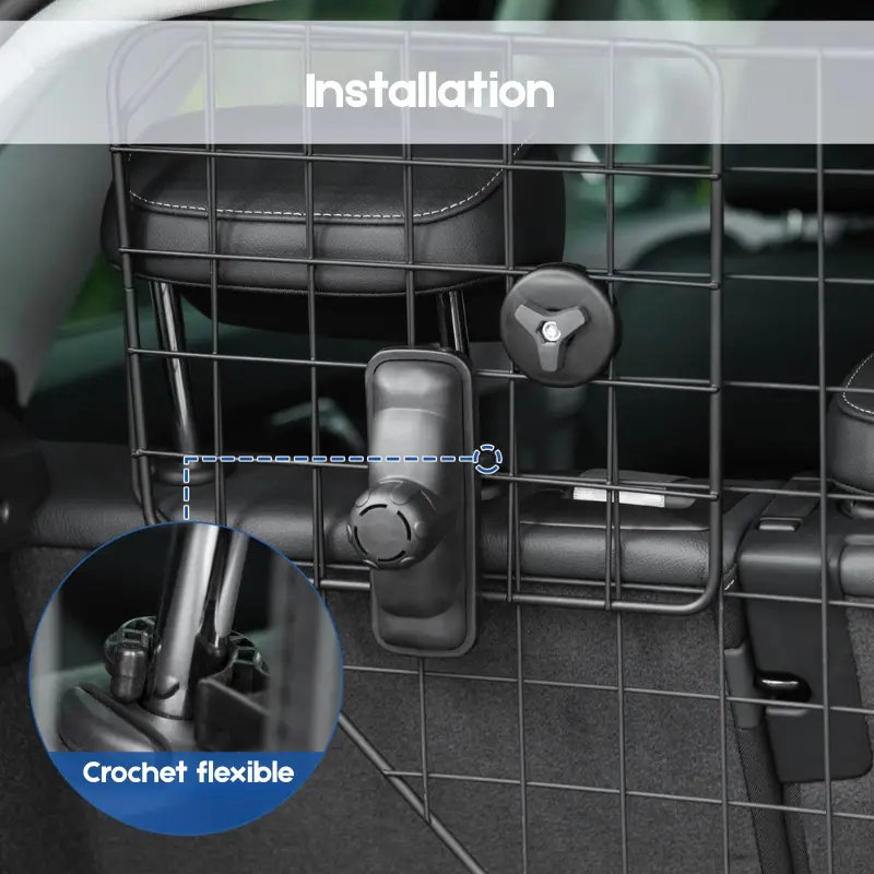 Grille de séparation pour voiture pour chien