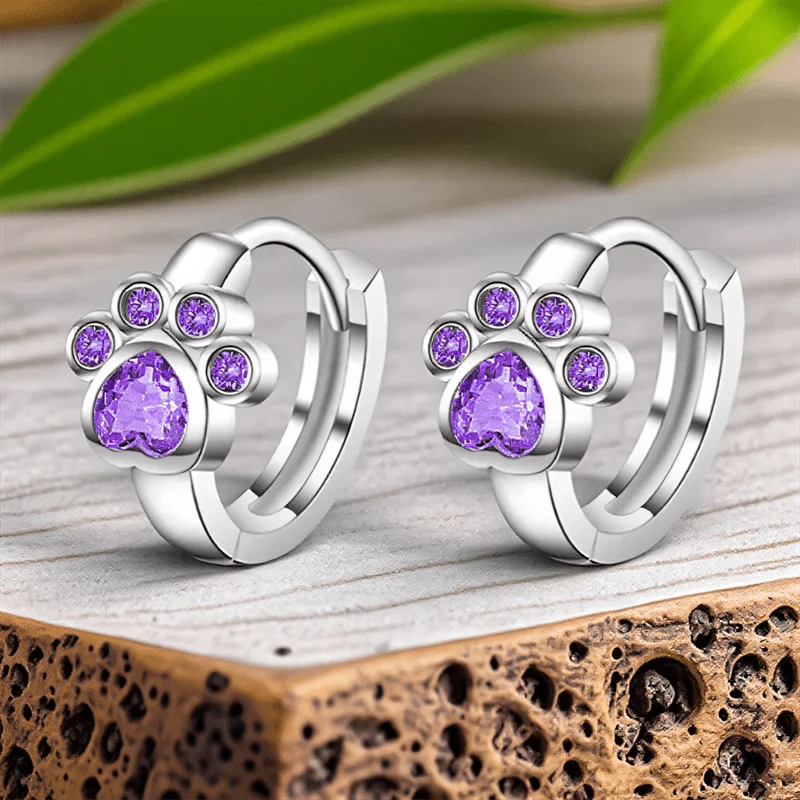 Boucles d'oreilles Coeur Cristal Chat