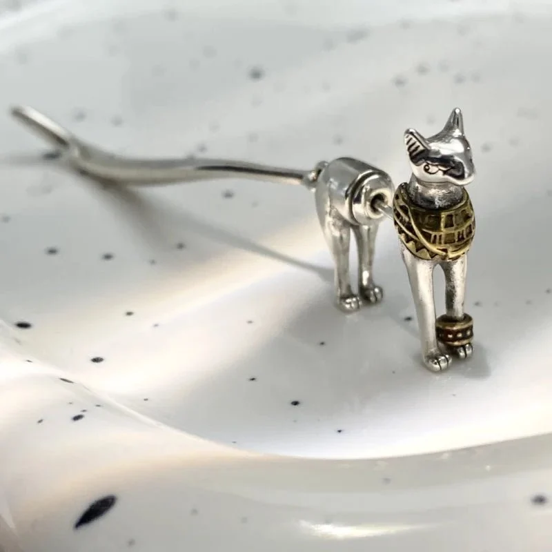 Boucles d'Oreilles Chat Pharaon