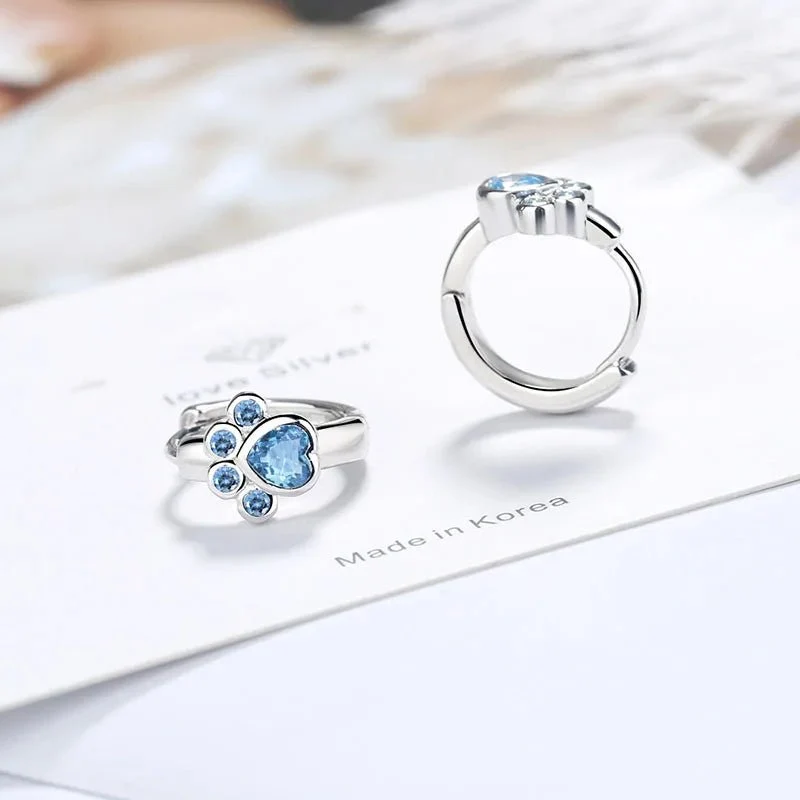 Boucles d'Oreilles Patte de Chat