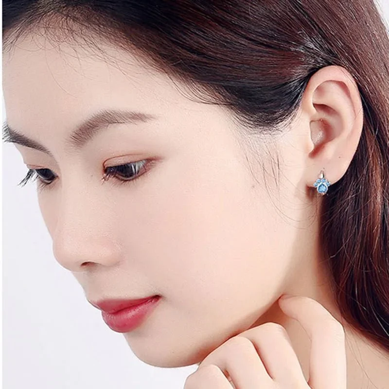Boucles d'Oreilles Patte de Chat