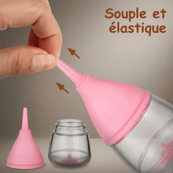 Mini biberon chaton - 40 ml à tétine élastique précise - SoftMilk™