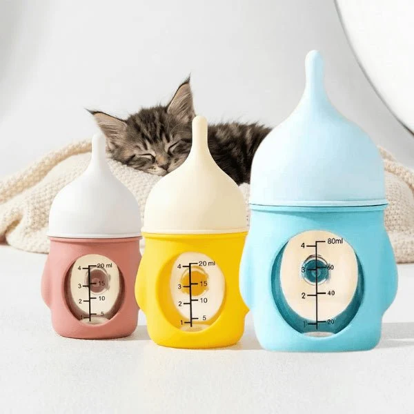 Chatons biberon - Valve anti étouffement & gradué - TinyFeed Pro™