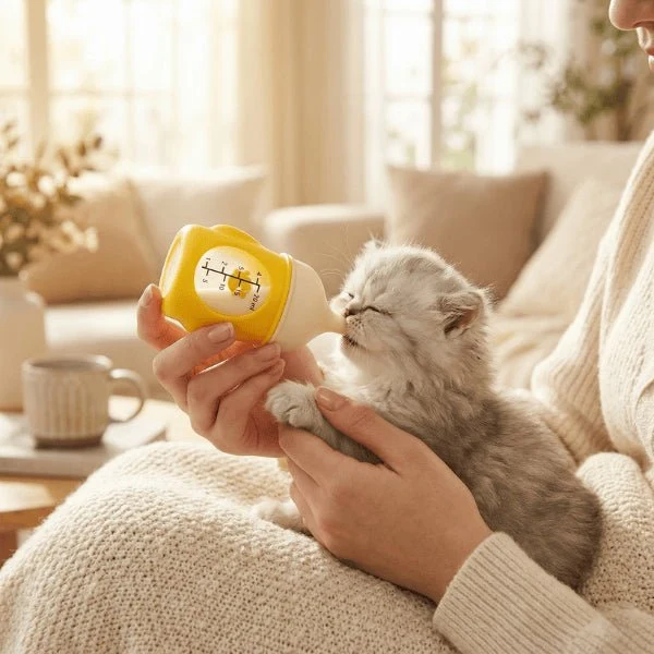 Chatons biberon - Valve anti étouffement & gradué - TinyFeed Pro™