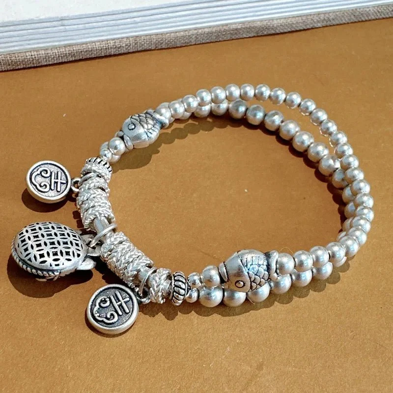 Bracelet Charme Chat Argent