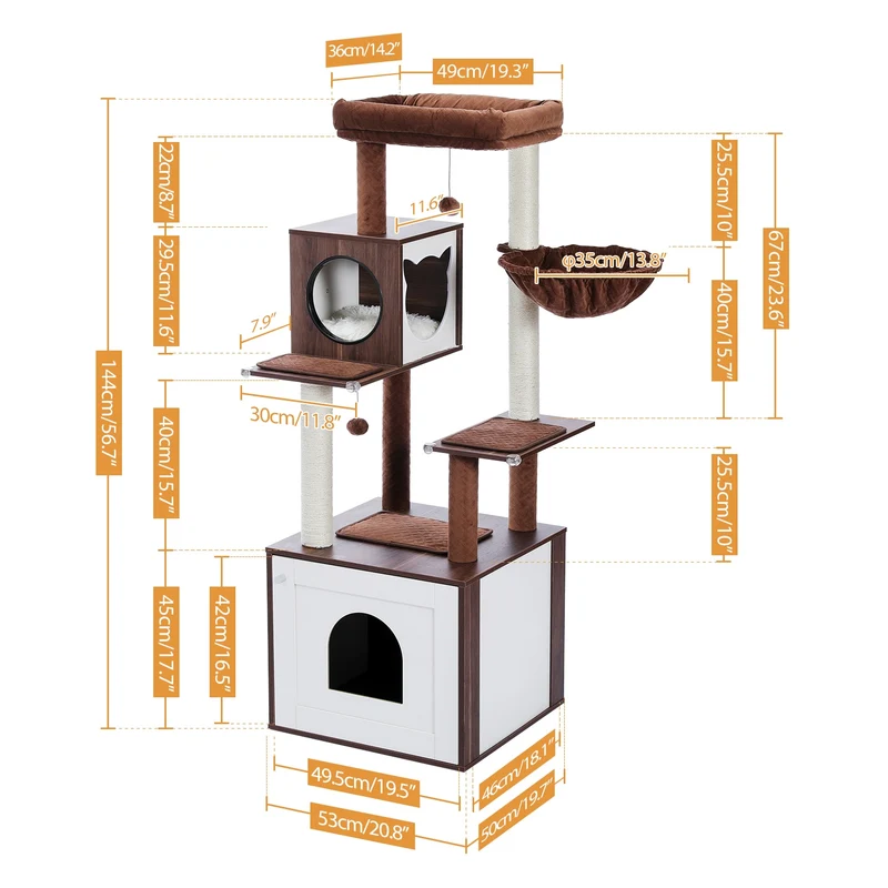 Arbre à chat au design unique - Modèle : Gamboa