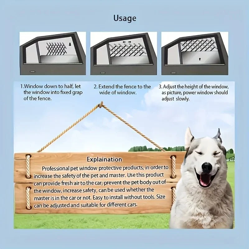 Protection chien voiture grille
