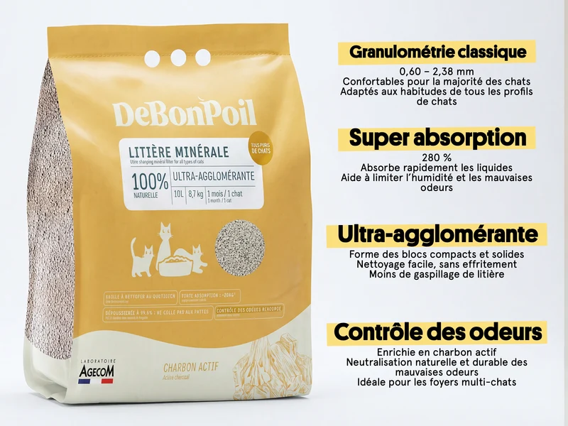 Litière minérale pour tous les chats (x2)