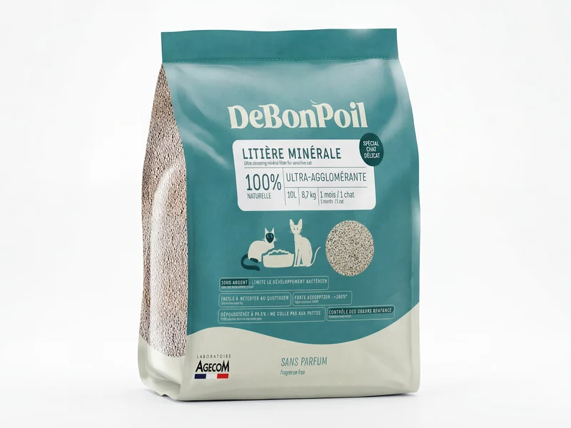 Litière minérale spéciale chat délicat (x2)