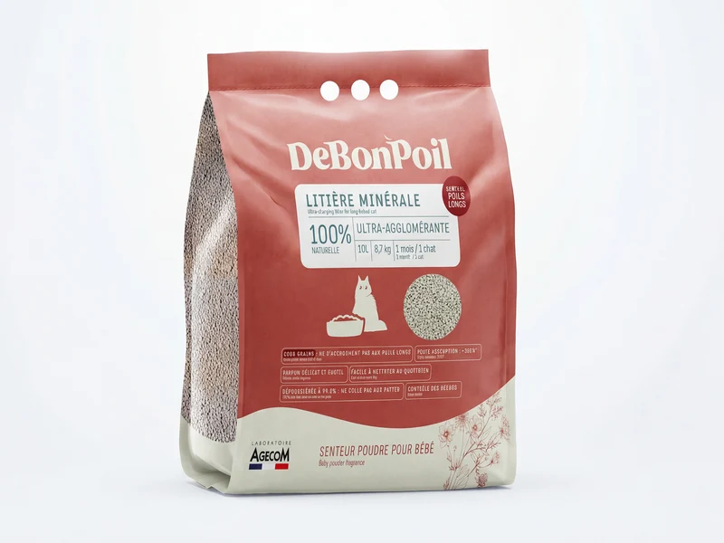 Litière minérale spéciale poils longs (x2)