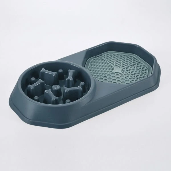 Anti glouton chat - Double fonction repas lent et léchage - DuoCalm™