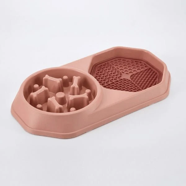 Anti glouton chat - Double fonction repas lent et léchage - DuoCalm™