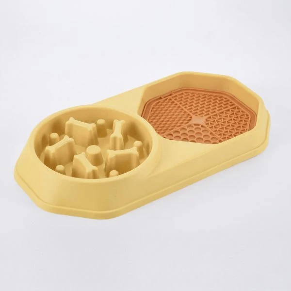 Anti glouton chat - Double fonction repas lent et léchage - DuoCalm™