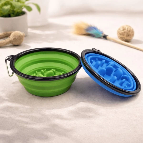 Gamelle chat glouton - Pliable compacte et voyage - TravelSlow™