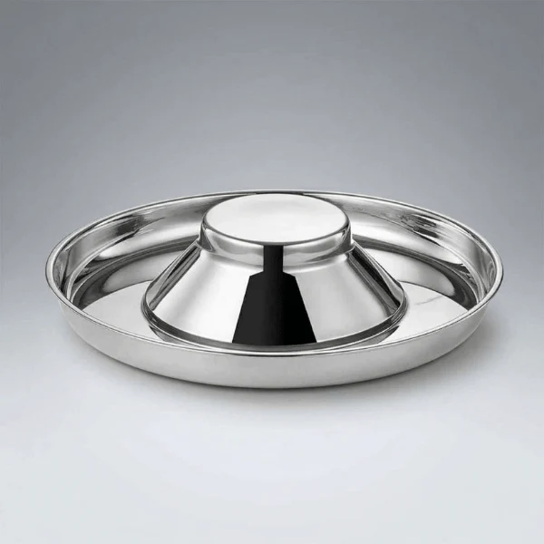 Gamelle glouton chat inox - Repas lent & apaisé - SlowPlow™
