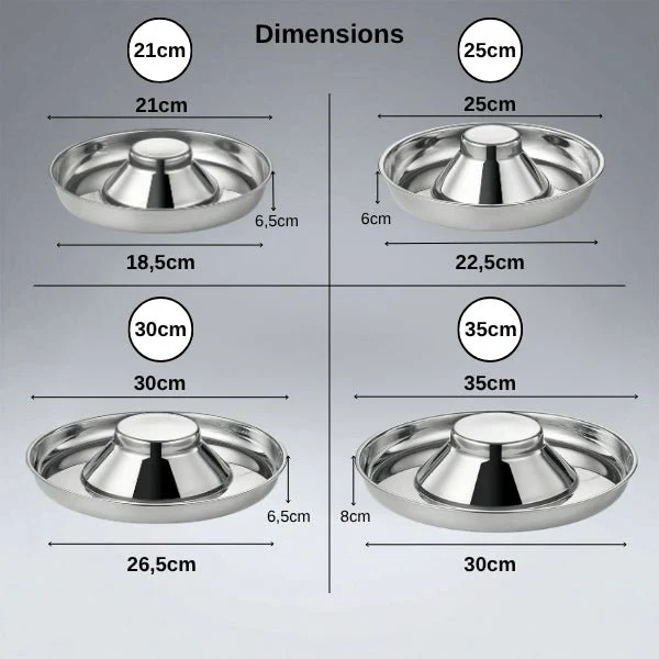 Gamelle glouton chat inox - Repas lent & apaisé - SlowPlow™