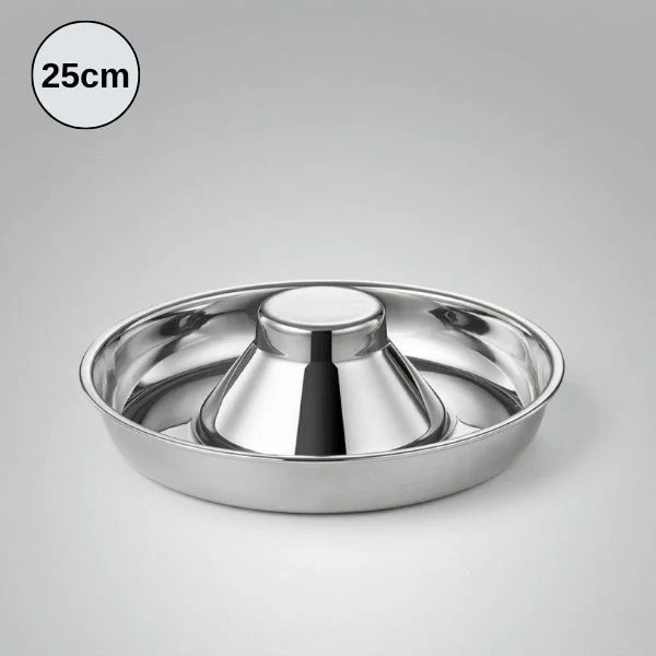 Gamelle glouton chat inox - Repas lent & apaisé - SlowPlow™