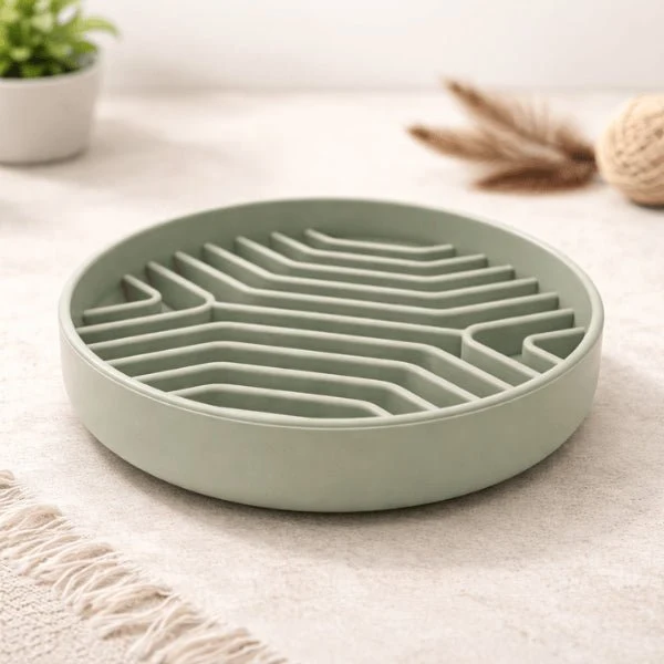 Gamelle anti gloutons chat - Anti vomissement durable - InstinctBowl™
