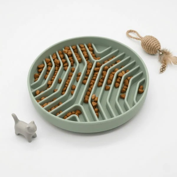 Gamelle anti gloutons chat - Anti vomissement durable - InstinctBowl™