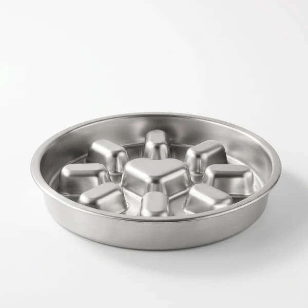 Gamelle antiglouton chat - Inox différent niveau glouton - InoxiSlow™