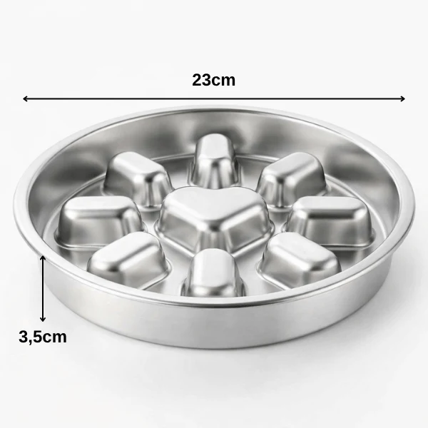 Gamelle antiglouton chat - Inox différent niveau glouton - InoxiSlow™