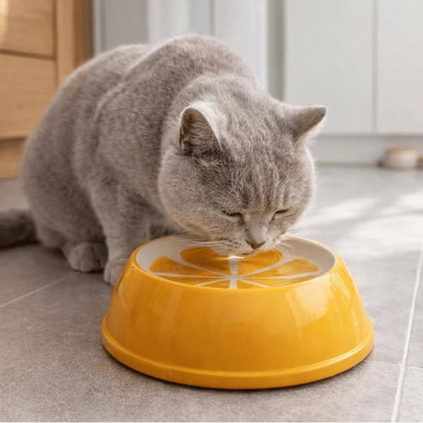 Gamelle chat céramique - Antibactérienne design agrume - Céragrum™