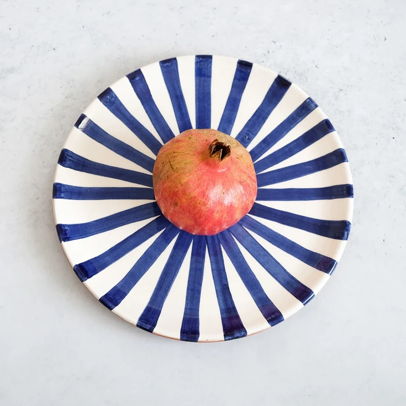 Petite assiette Ray bleu Ø23cm