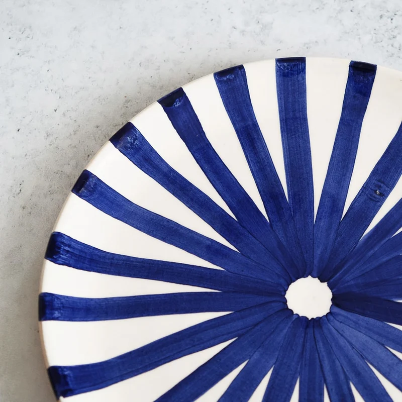 Petite assiette Ray bleu Ø23cm