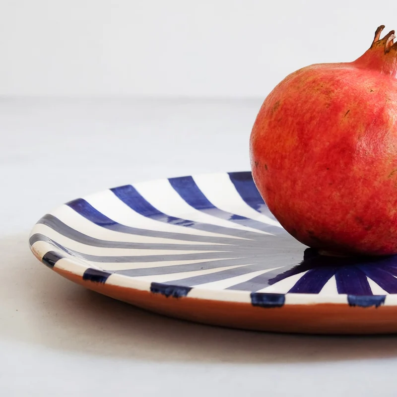 Petite assiette Ray bleu Ø23cm