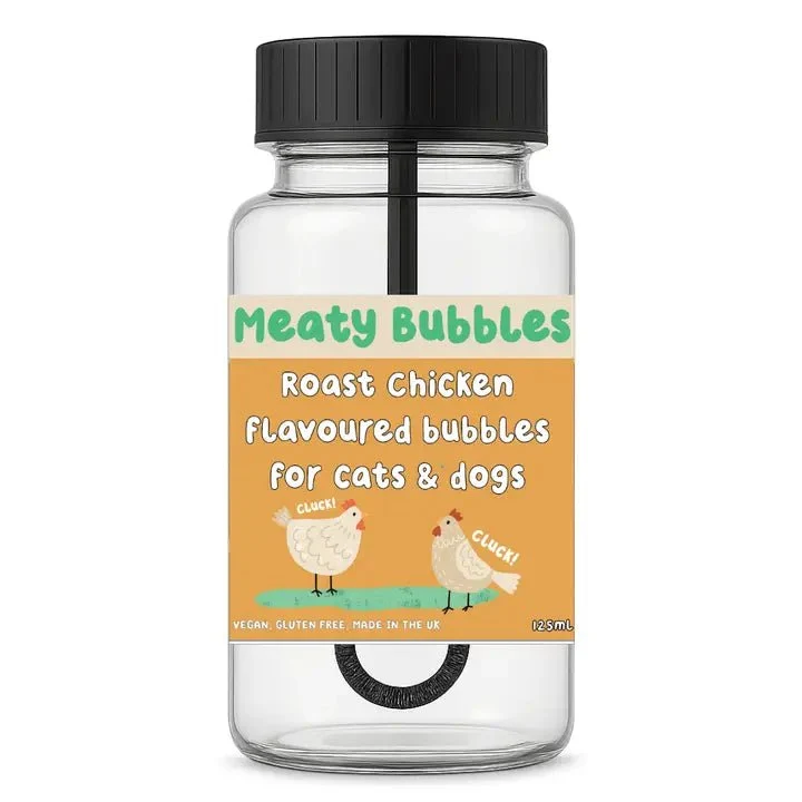 Bulles aromatisées pour chien et chat Meaty Bubbles