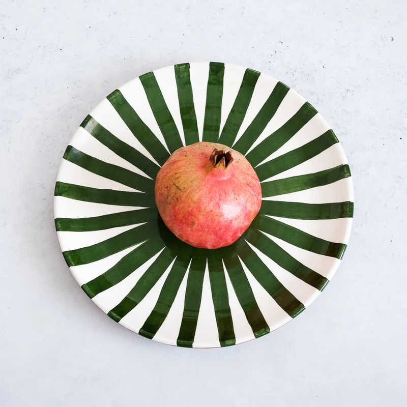 Petite assiette Ray verte Ø23cm
