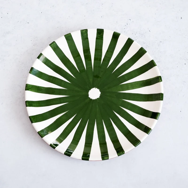 Petite assiette Ray verte Ø23cm