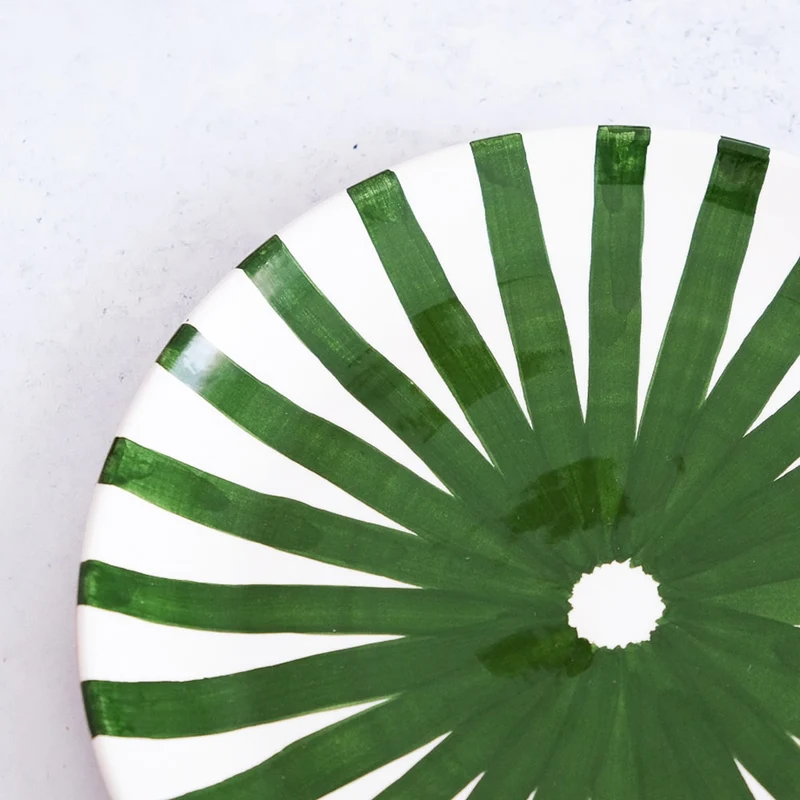 Petite assiette Ray verte Ø23cm