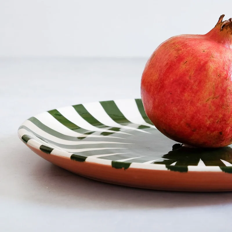 Petite assiette Ray verte Ø23cm
