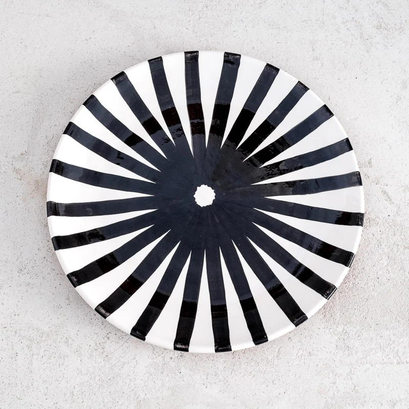 Grande assiette Ray noire Ø27cm