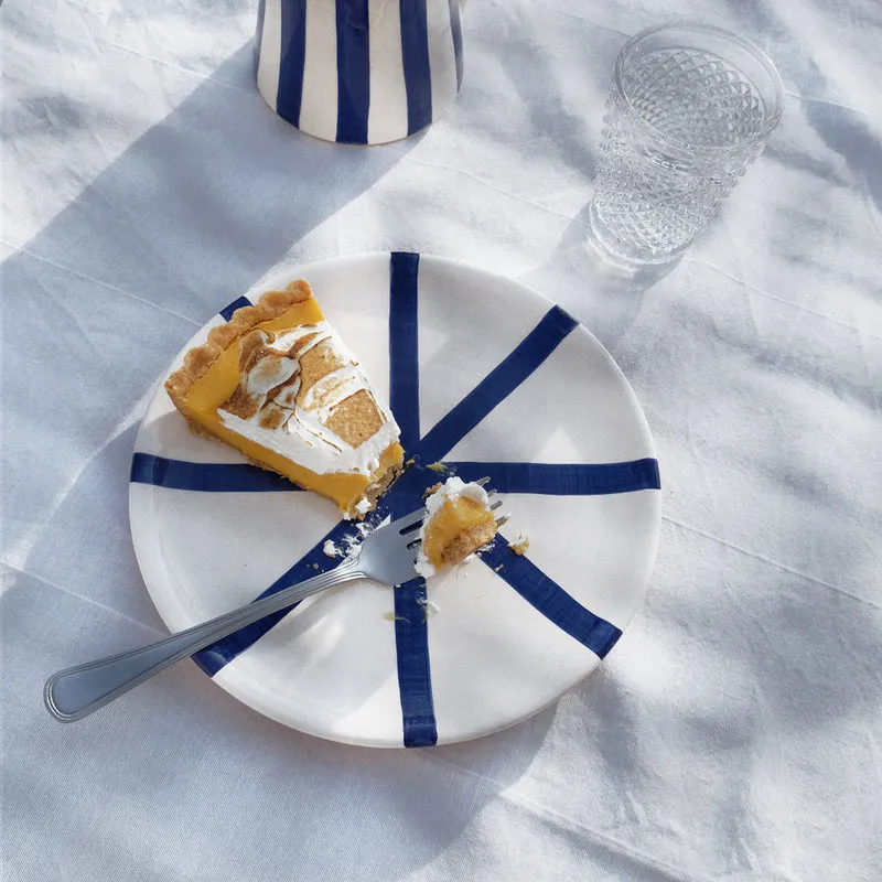 Petite assiette à segment en bleu Ø23cm