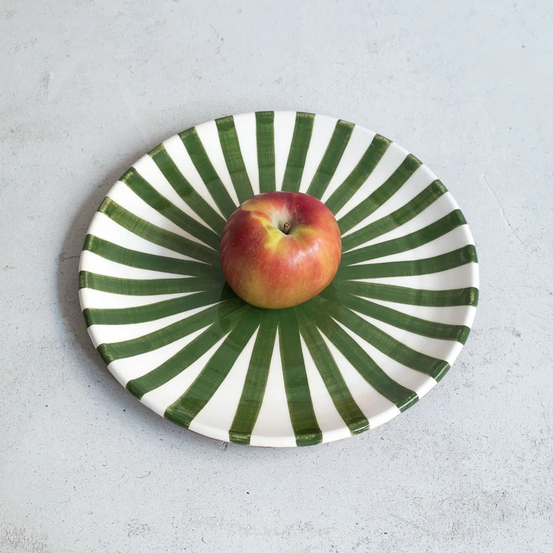 Grande assiette Ray verte Ø27cm
