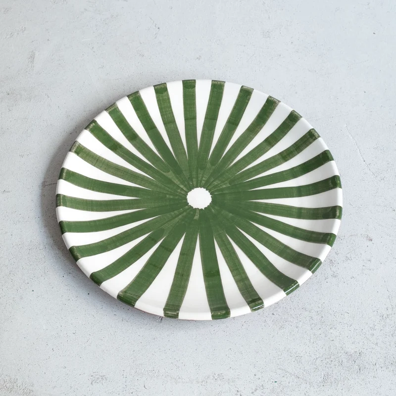Grande assiette Ray verte Ø27cm